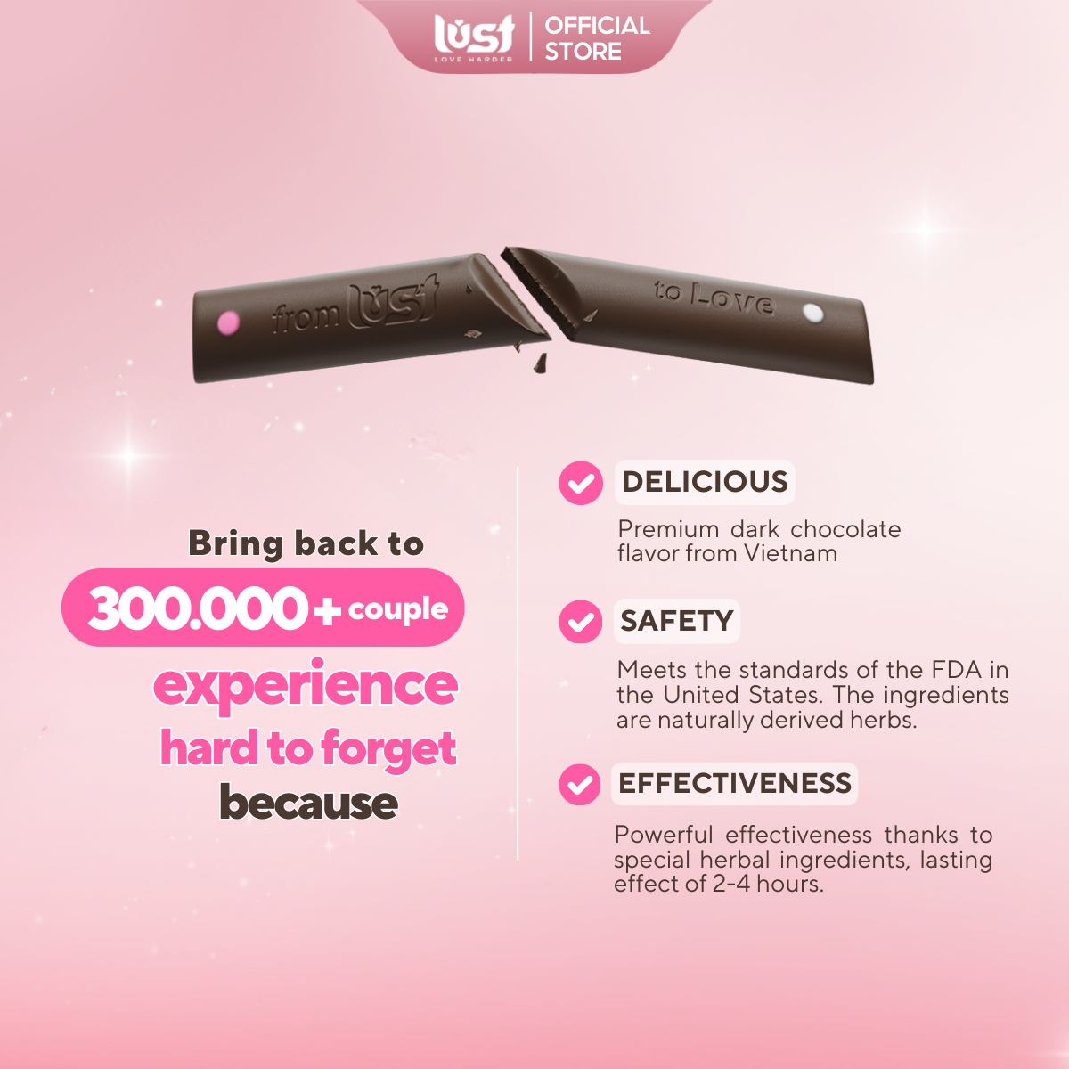 Lust Chocolate - For Honeymoon Heat, Anytime
