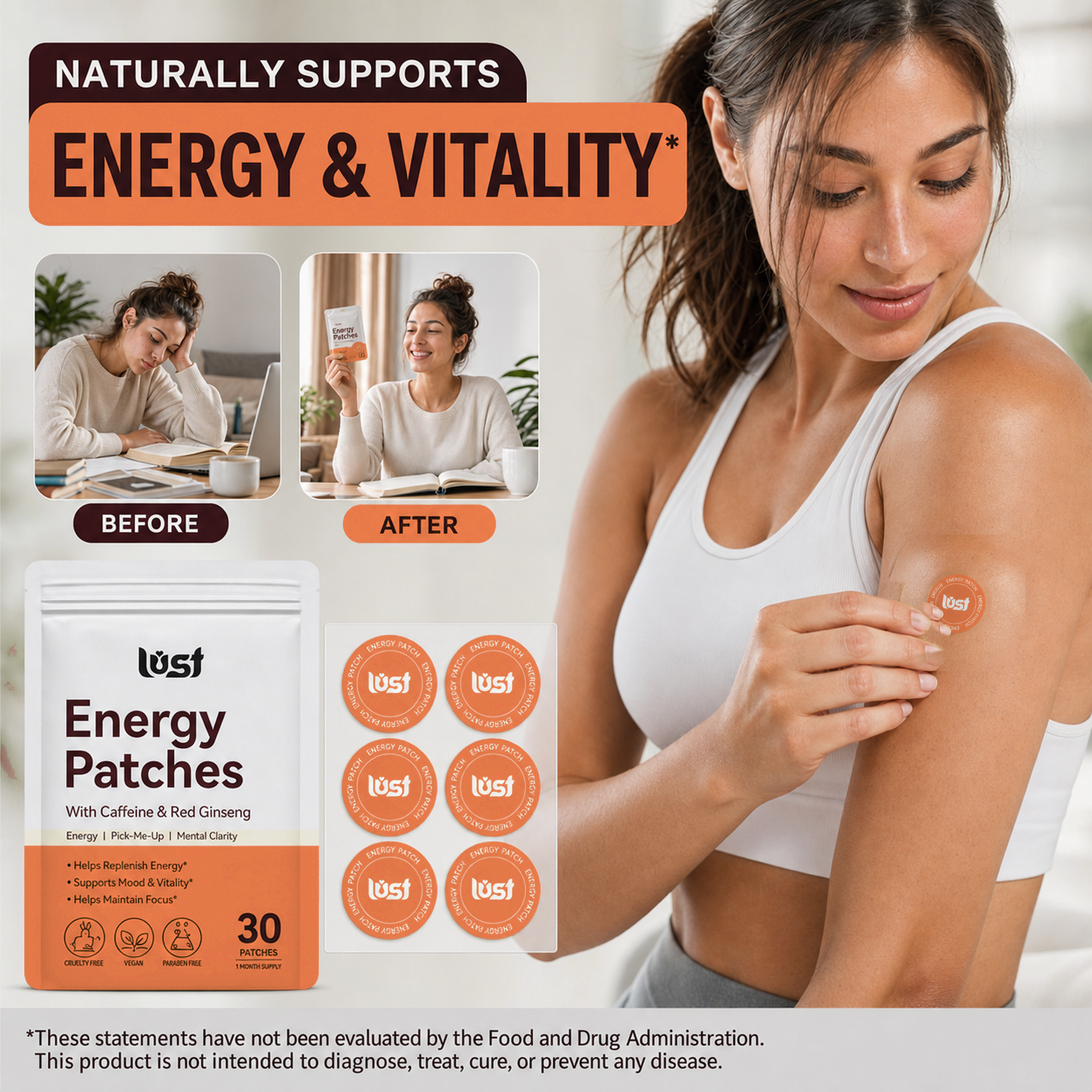 Lust Energy Patches energy and vitality support